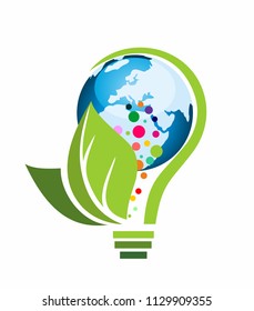 green eco lightbulb 