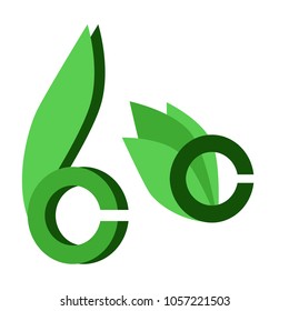 Green eco logo