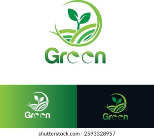 Green Eco Logo agriculture logo firming logo