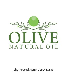 green eco logo. illustration of olive oil design vector