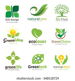 Green and Eco logo set