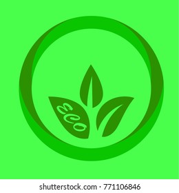 green eco logo vector design