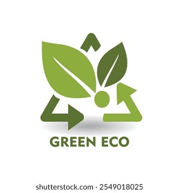 logotipo ecológico verde,ícone vetor ilustração