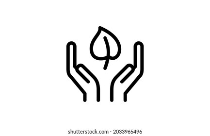 Green eco nature energy vector icon with white background
