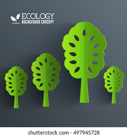 Green eco neture tree vector illustration background concept. Template web and mobile design