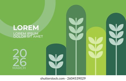 Green Eco Poster Design for Sustainable Living Nature Awareness and Environmental Campaigns