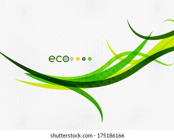 Green eco rainbow on textile texture