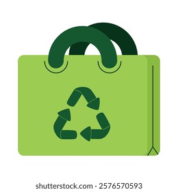 Green eco shopping bag design