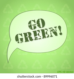 Green Eco Speech Bubble