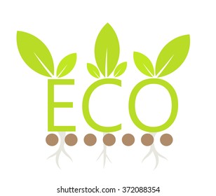 Green eco symbol concept. Vector illustration