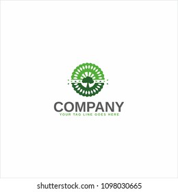 Green Eco tree logo template