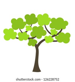 Green eco tree. Vector illustration