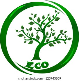 Green eco tree/Eco tree/Nature symbol