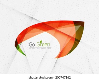 Green eco unusual background concept - llustration