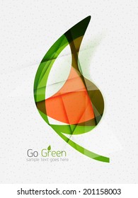 Green eco unusual background concept - illustration