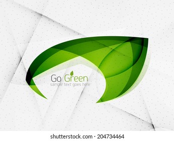 Green eco unusual background concept - llustration
