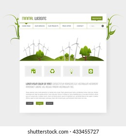 Green eco vector website template