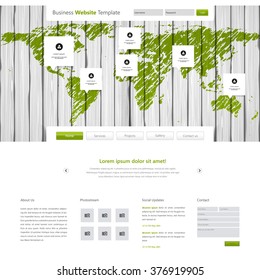Green eco website design. 