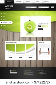Green Eco Website Design Vector