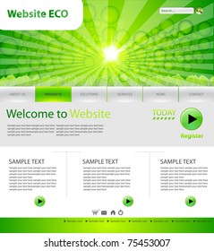 Vorlage für grüne öko-Website