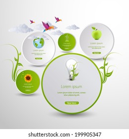 Green eco website template 