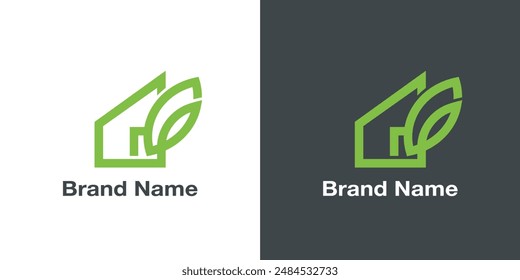 Green Eco Wheelhouse Vector Logo Design