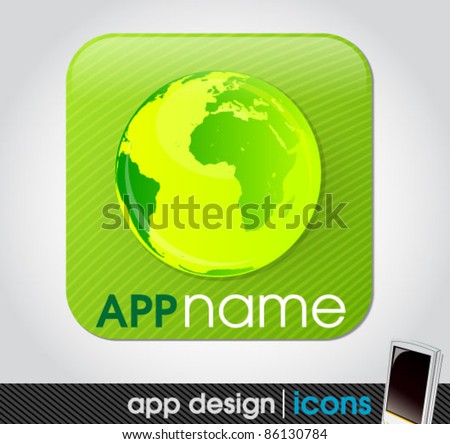 green eco world - blank app icon for mobile devices
