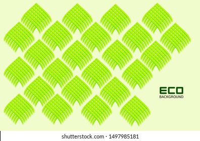 Green eco-friendly backgrounds with leaf patterns for business posts and presentations, natural backgrounds, green abstract backgrounds