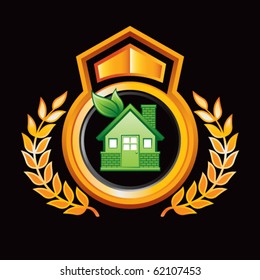 green eco-friendly home orange and black royal display