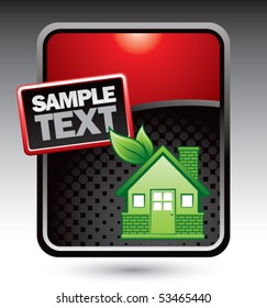green eco-friendly home red stylized template