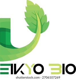 Green eco-friendly leaf logo symbolizing nature, sustainability, and organic growth. Modern design suitable for environmental brands, agriculture, wellness, or bio-based products.