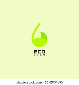 Green eco-friendly logo with leaf patterns for business, natural logo, green abstract logo
