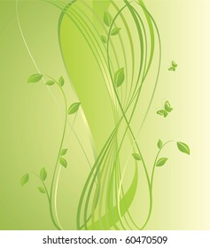 Green ecological banner