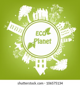 Green ecological planet