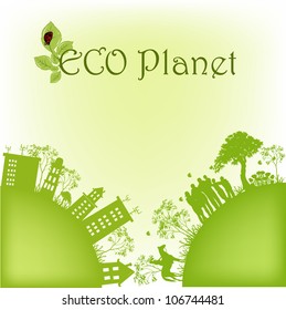 Green ecological planet