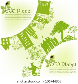 Green ecological planet