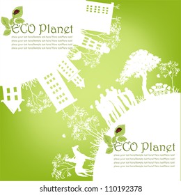 Green ecological planet