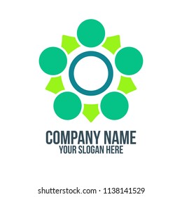 green ecology and abstract concept. logo, idea, symbol and brand for company, corporate, foundation, business, startup and enterprise