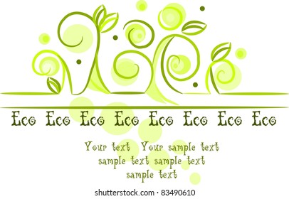 Green ecology abstract illustration - vector