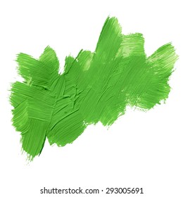 Green ecology acrylic brush strokes vector design