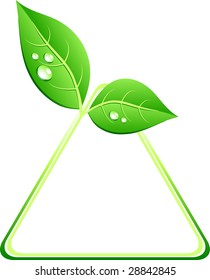 Green ecology background. Vector illustration.