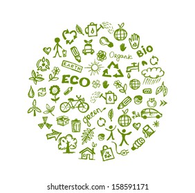 Green ecology background for your design