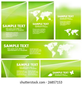 green ecology banners, elements and templates