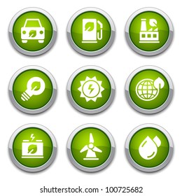 Green ecology buttons