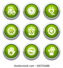 Green ecology buttons