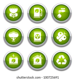 Green ecology buttons