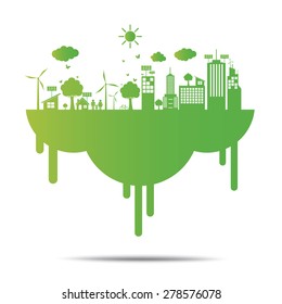 Green ecology City environmentally friendly 
