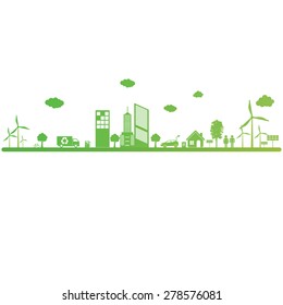 Green ecology City environmentally friendly 