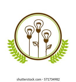 Green ecology concept icon vector illustration graphic design