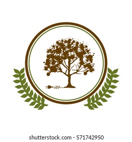 Green ecology concept icon vector illustration graphic design
